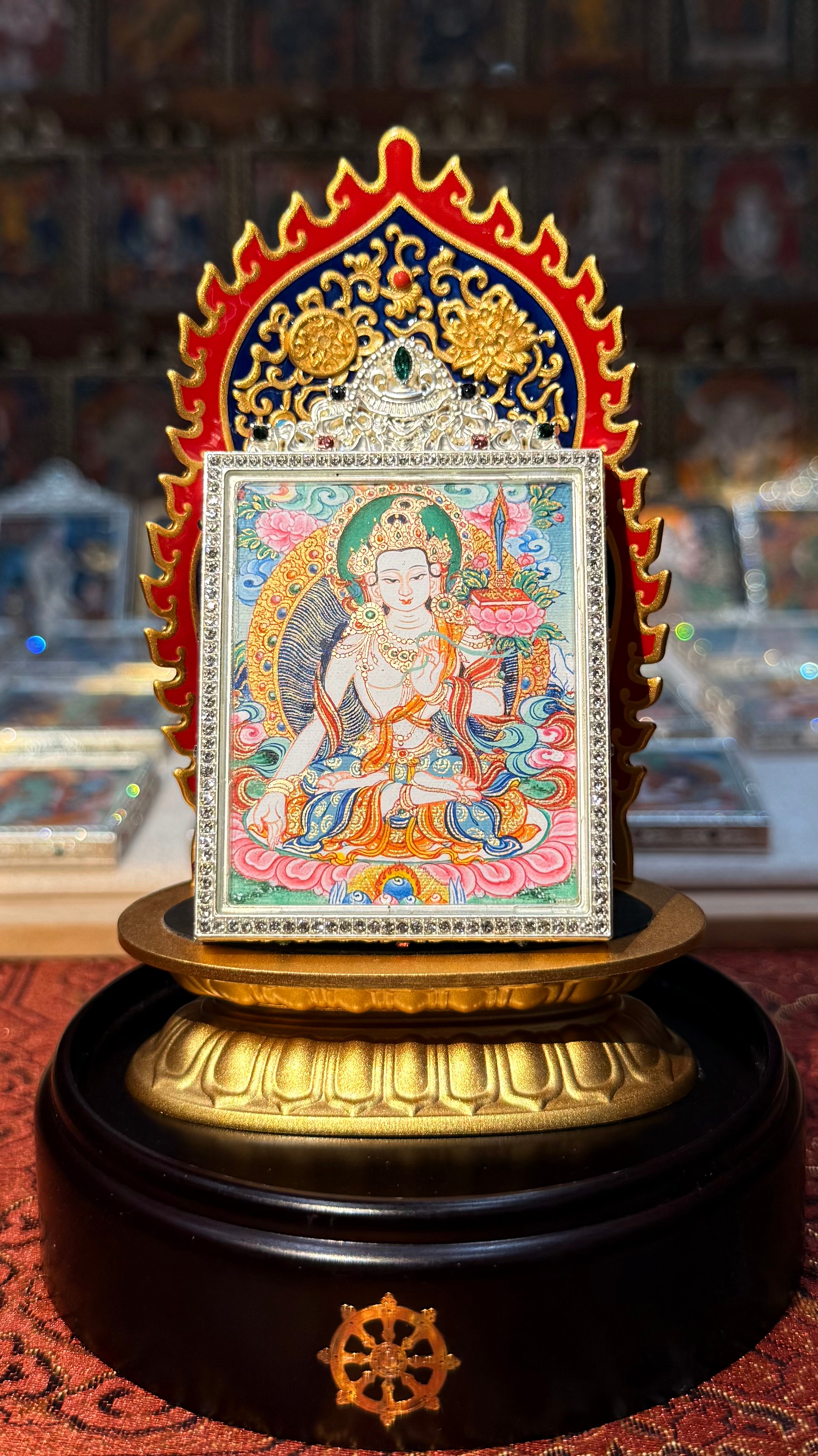 四臂觀音｜噶瑪噶赤畫派｜德吉卓嘎（4×5 cm 小扎卡）