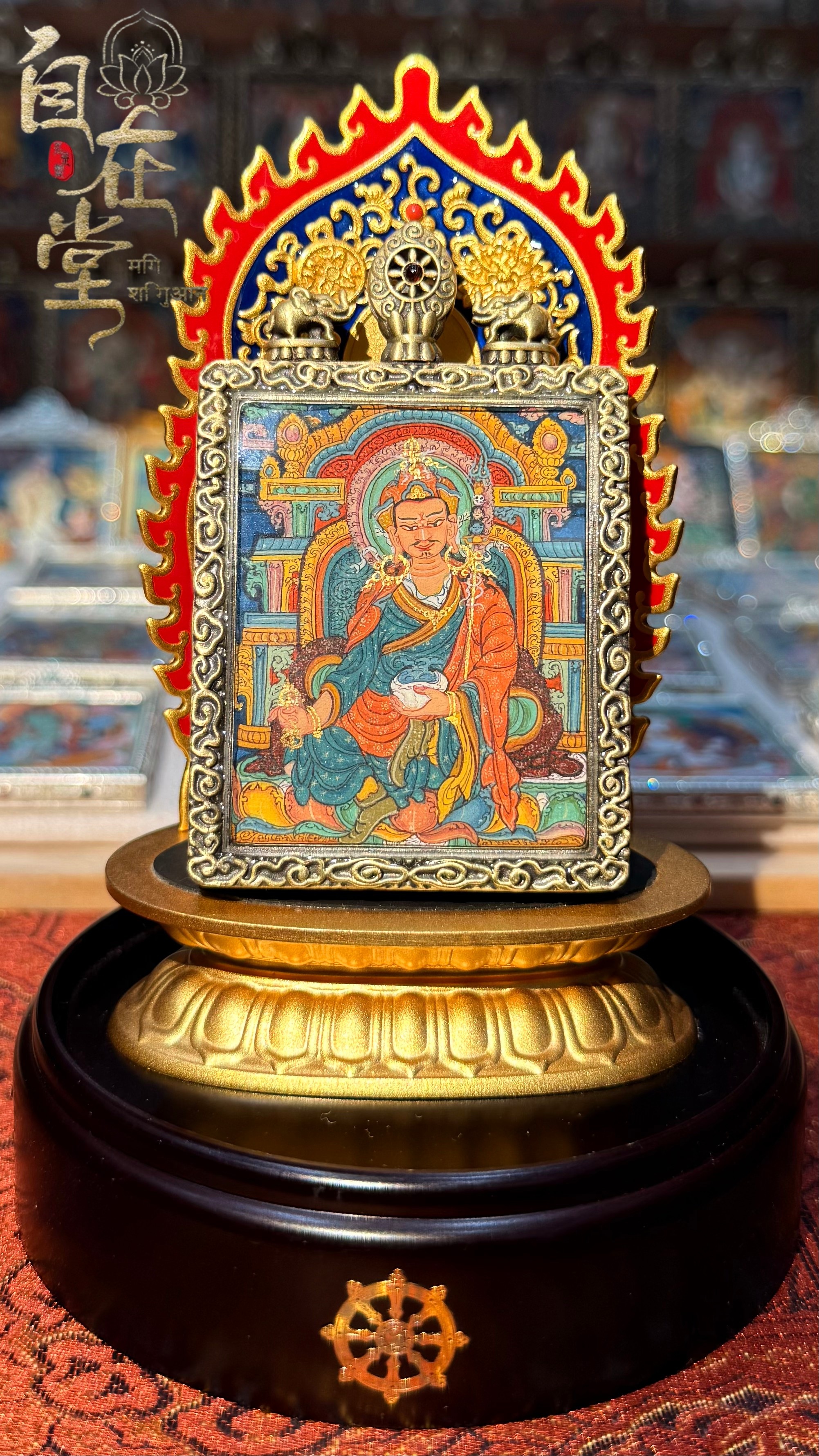 Guru Rinpoche (Single Form)｜Puchong Tsering｜Qigang School｜4×5 cm