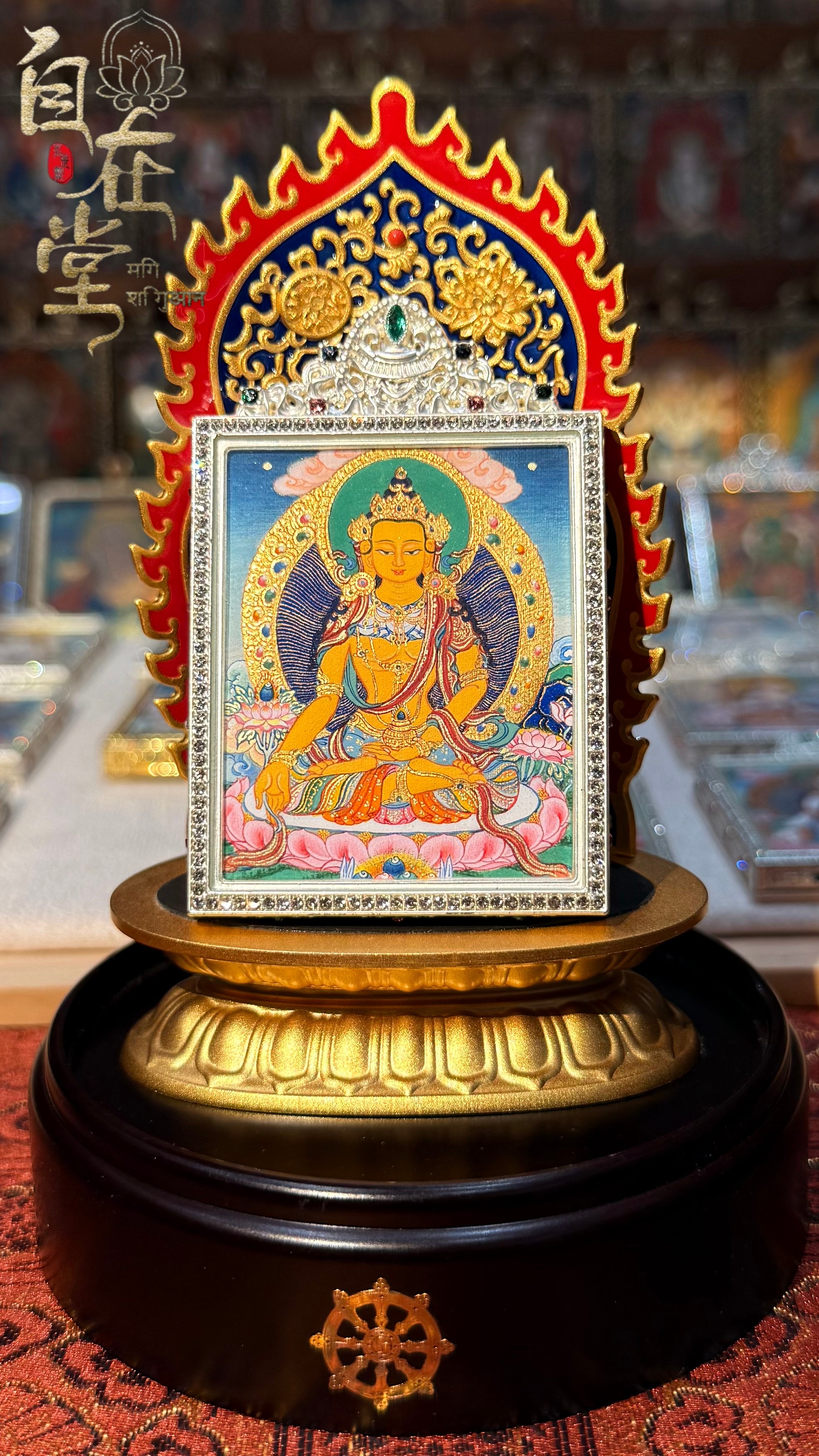 地藏王菩薩｜噶瑪噶赤畫派｜德吉卓嘎（4×5 cm 小扎卡）